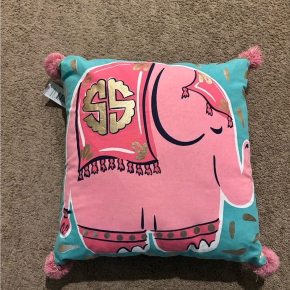 Other - New simply southern Pink and Teal Elephant Throw Pillow